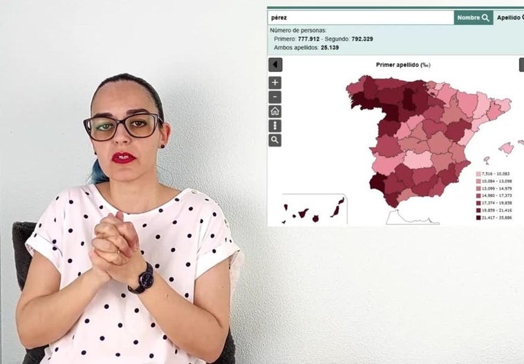Elena Rodríguez explica el origen del apellido Pérez.