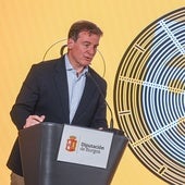 El Presidente de la Diputación Provincial de Burgos, Borja Súarez, en la presentación del festival.