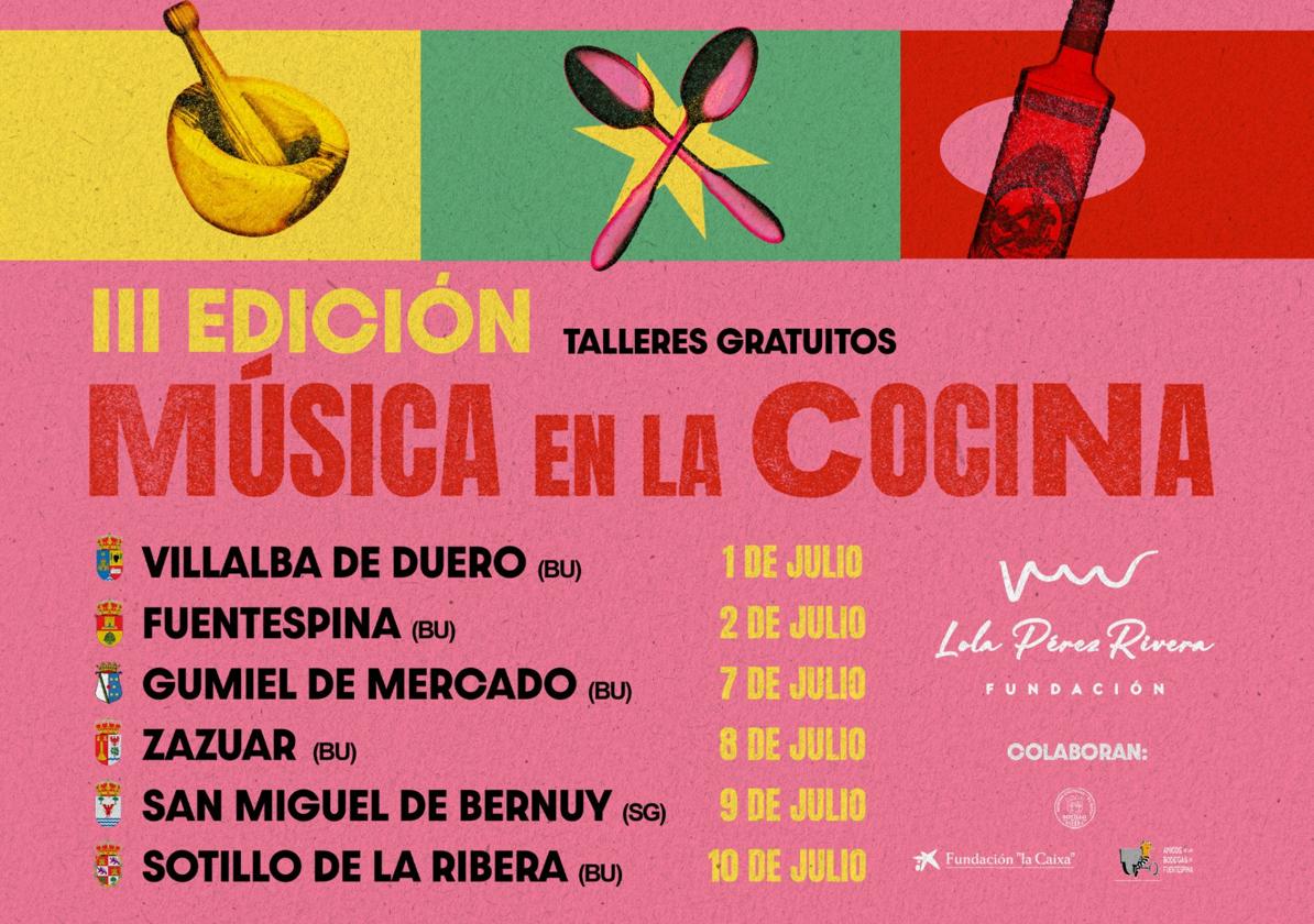 Los talleres Música en la Cocina llegan a cinco municipios de la provincia