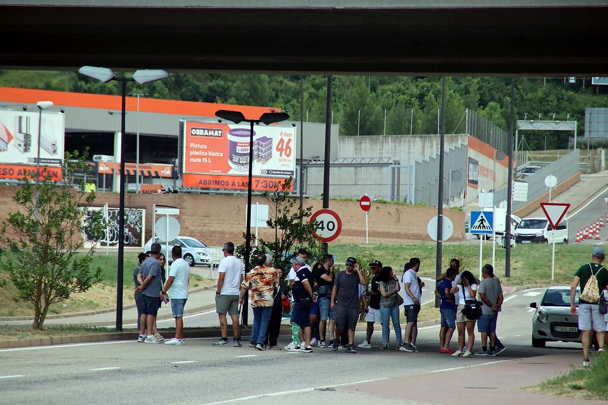 Así ha sido el cierre de protesta de la feria de atracciones de los Sampedros de Burgos