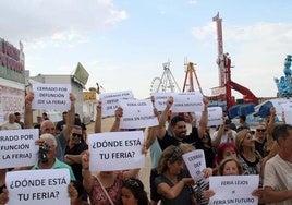 Protesta de los feriantes por la ubicación de las barracas.