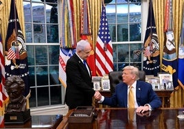 Trump y Netanyahu en su segundo día de reuniones en la Casa Blanca.