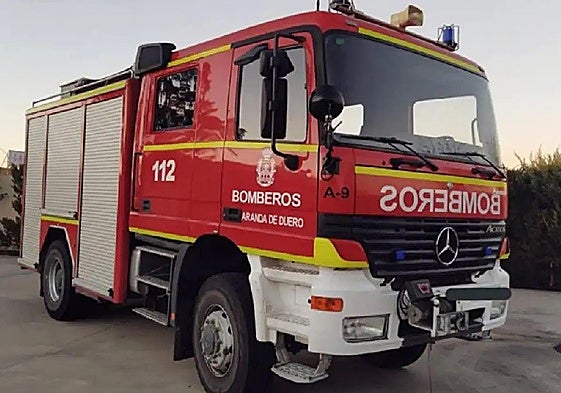 Vehículo del parque de bomberos de Aranda de Duero