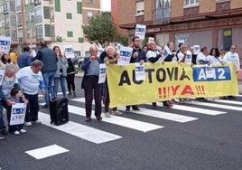 Imagen de una movilización anterior en Belorado por la puesta en marcha de la A-12.