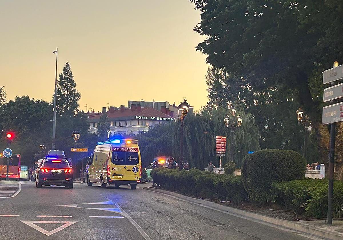 Dispositivo desplegado en el puente de Santa María de Burgos.