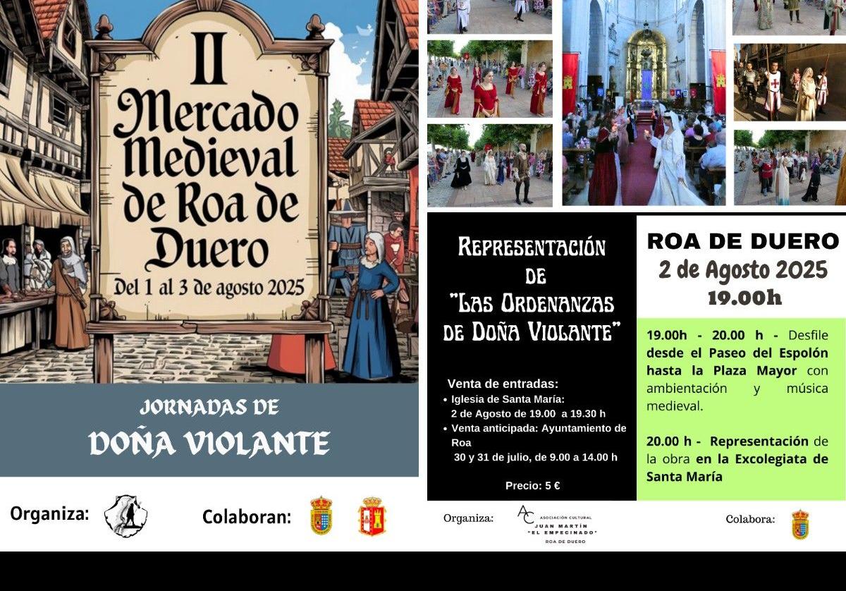 Roa celebra sus II Jornadas Medievales de Doña Violante el primer fin de semana de agosto