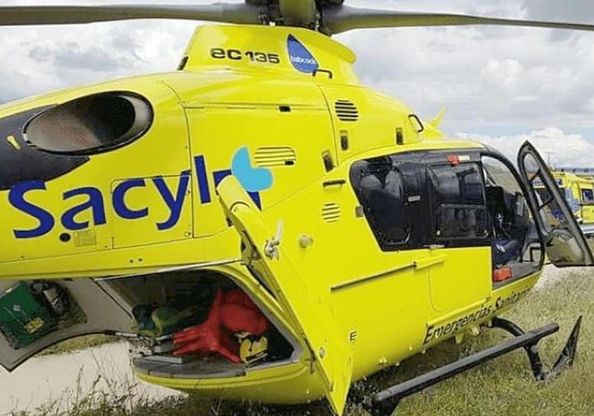Imagen de archivo del helicóptero medicalizado de Sacyl.