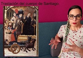 Elena Rodríguez explica la historia de Santiago Apóstol.