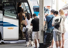 Imagen de una estación de autobuses de Castilla y León.