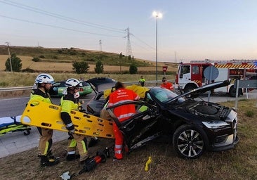 El choque de dos coches deja dos heridos en Burgos