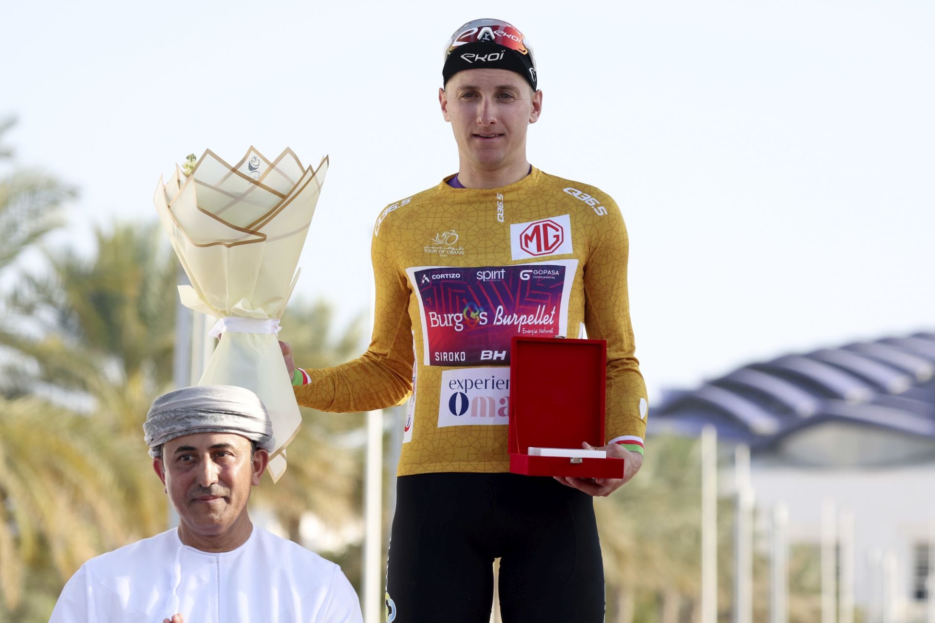 El burgalés ganó la clasificación de la combatividad en el Tour de Omán.