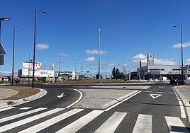 Rotonda de la N-120 desde La Ventilla.