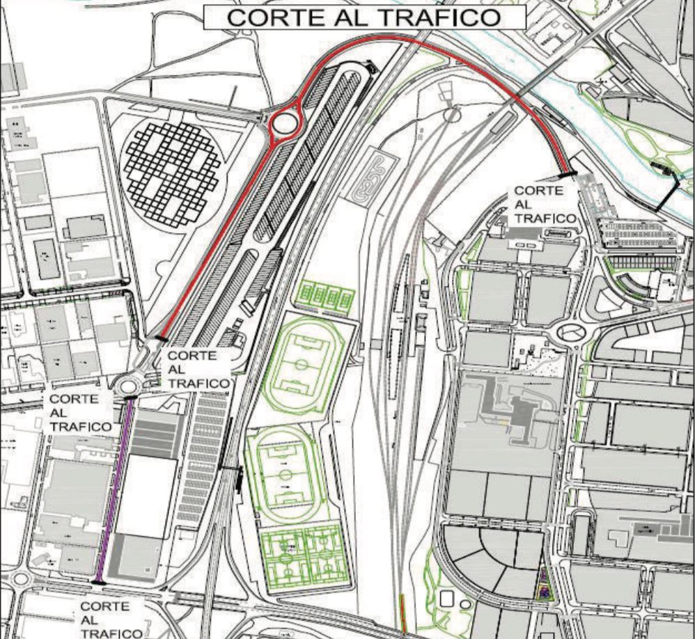 Cortes de tráfico en el polígono Industrial de Aranda durante Sonorama.