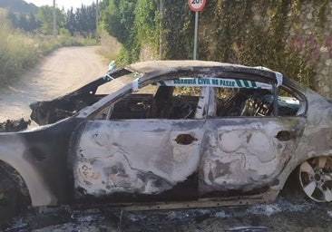 Asaltan estancos de Burgos y Palencia con un coche robado y lo queman en un pueblo de Valladolid