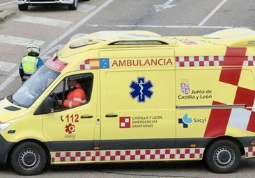 Dos heridos en la colisión y vuelco de dos coches en Burgos