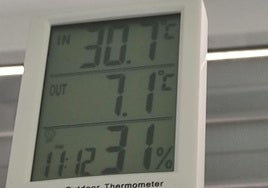 Mediciación de la temperatura realizada por personal sanitario.