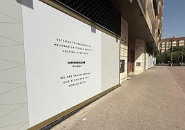 Fachada del próximo Supermercado de El Corte Inglés, en la calle Vitoria de Burgos