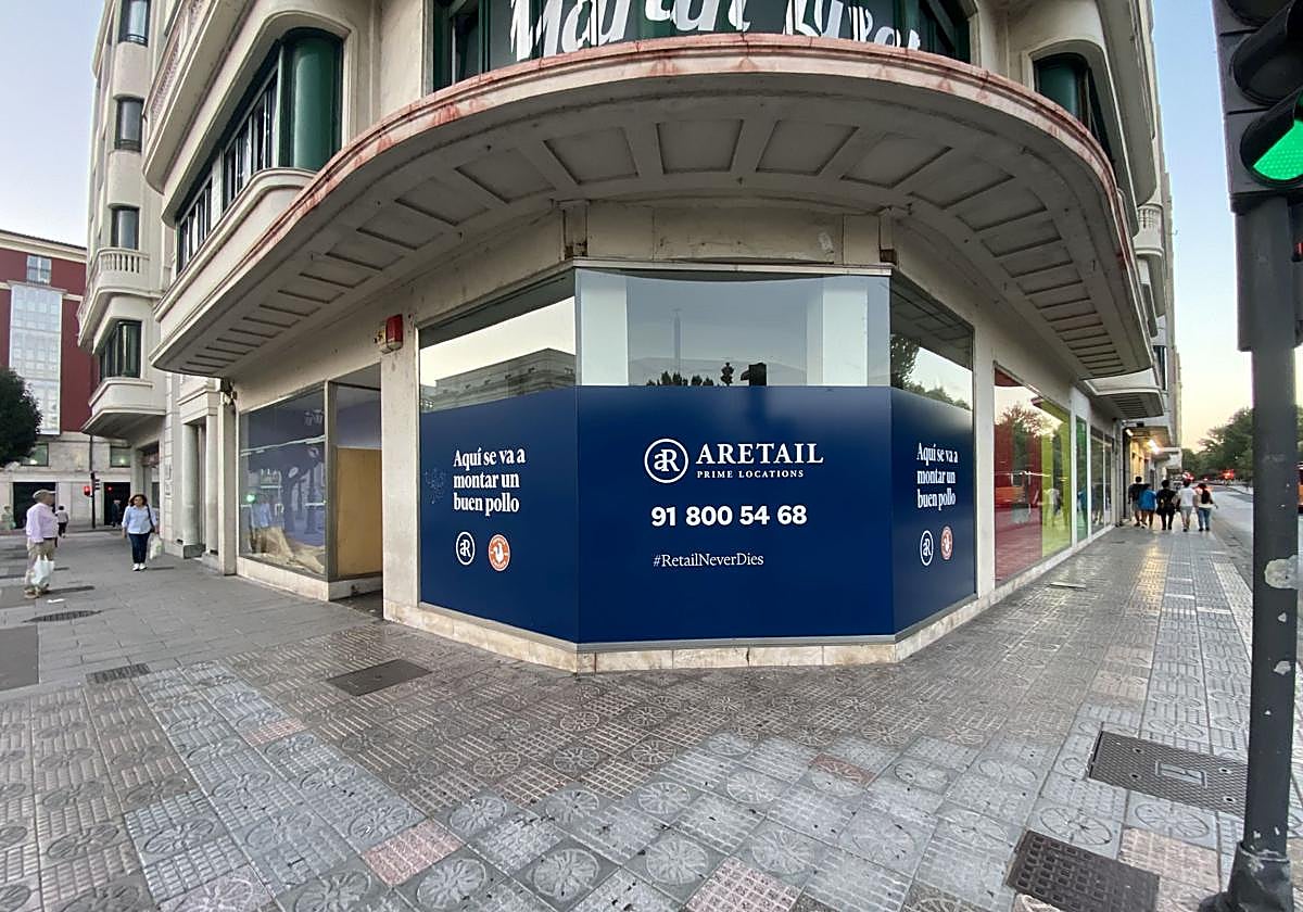 Fachada del próximo local de Popeyes de Burgos