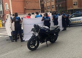 Imagen del accidente en el que ha fallecido un motorista en Burgos.