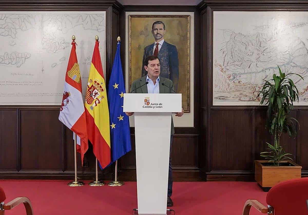 El presidente de la Junta de Castilla y León, Alfonso Fernández Mañueco.