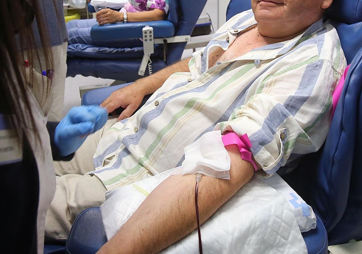 Imagen de archivo de una donación de sangre.