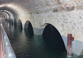 Depósito del Cerro de San Miguel que data de 1880.