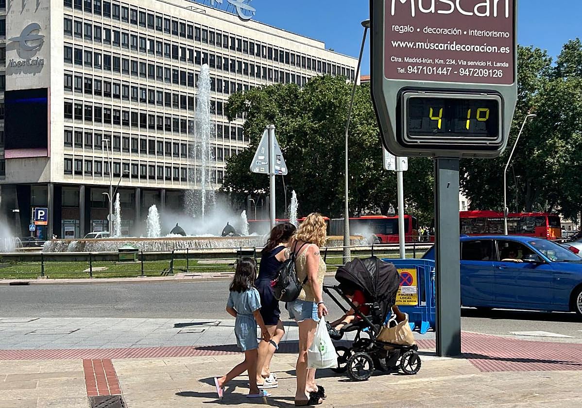 El termómetro a 40 grados este verano en Burgos.