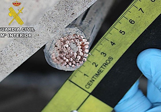 Imagen del cobre robado por este grupo.