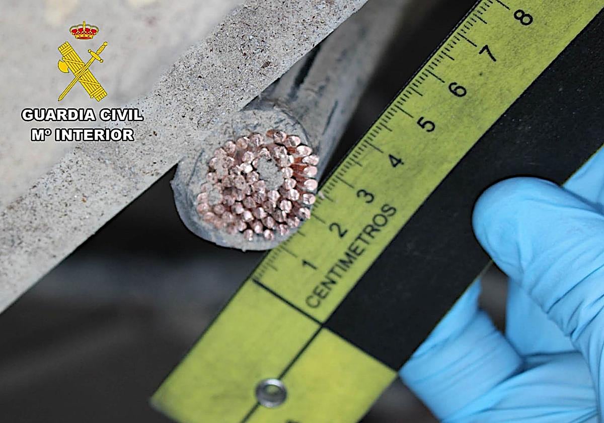 Imagen del cobre robado por este grupo.