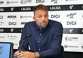 Miguel Pérez Cuesta, Michu, en la comparecencia.