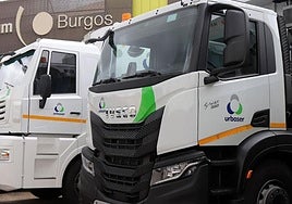 Camiones de recogida de basura en Burgos.