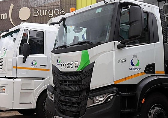 Camiones de recogida de basura en Burgos.