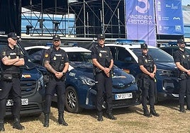 Agentes de la Policía Nacional de Miranda durante el Ebrovisión.