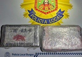 Imagen de la droga incautada por la Policía Local de Burgos.