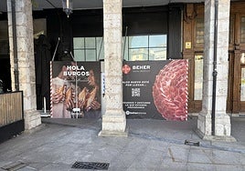 Fachada del próximo local de Beher en la plaza Mayor de Burgos