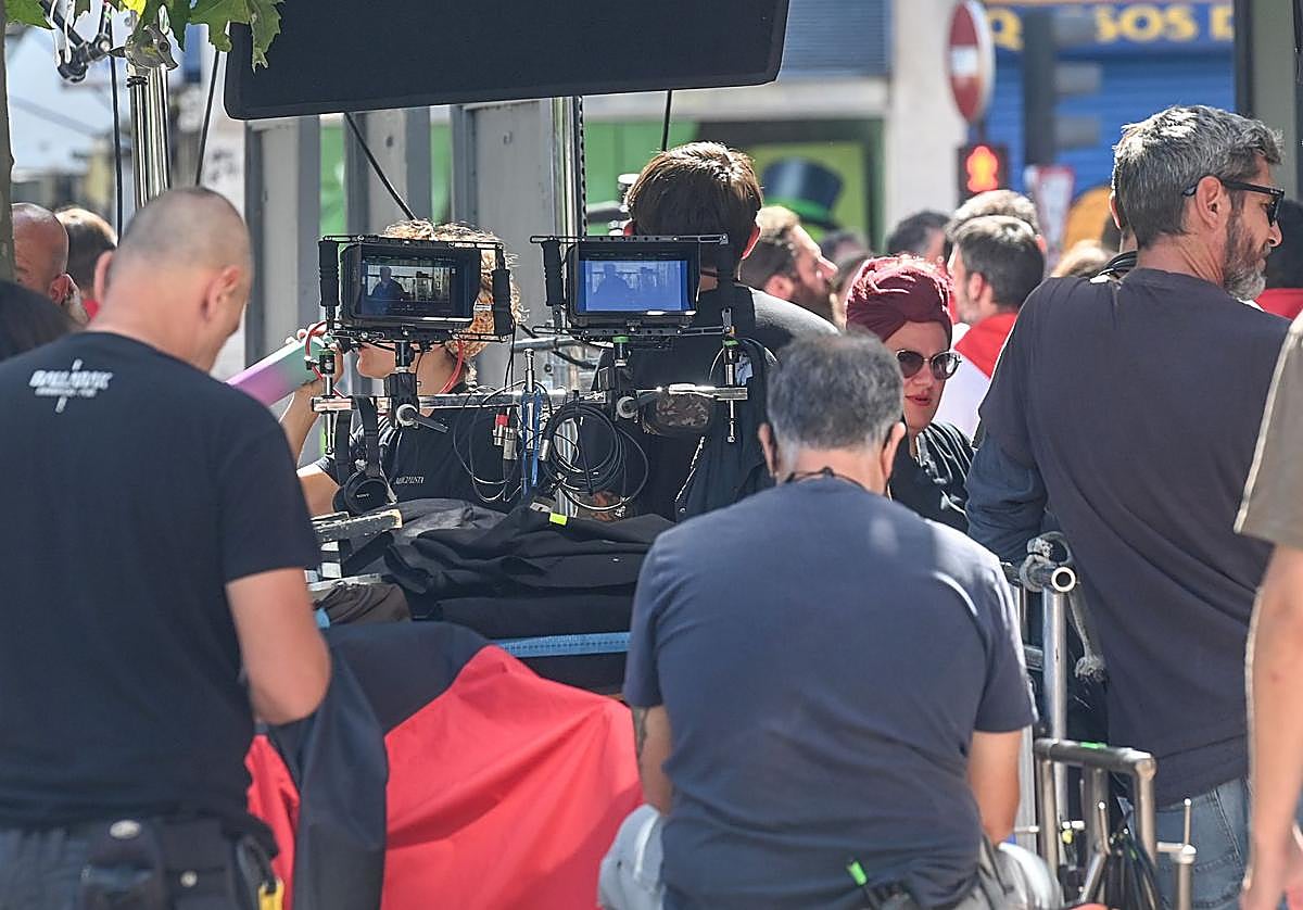Grabación de la película 'Buen Camino' en las calles de la capital burgalesa