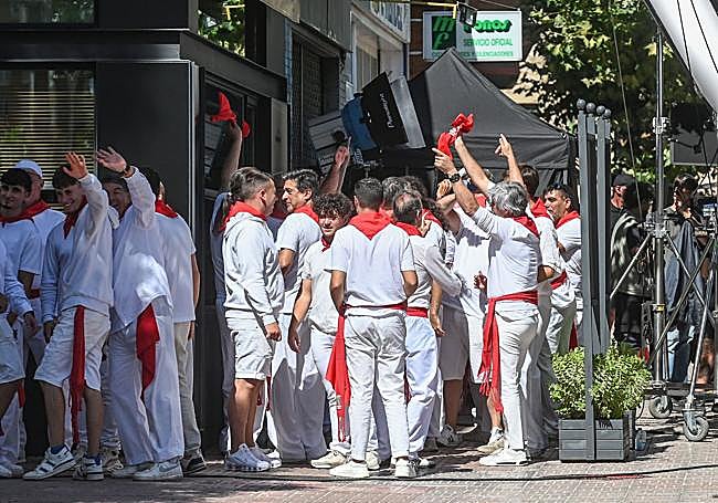 Grabación de la película 'Buen Camino' en las calles de la capital burgalesa