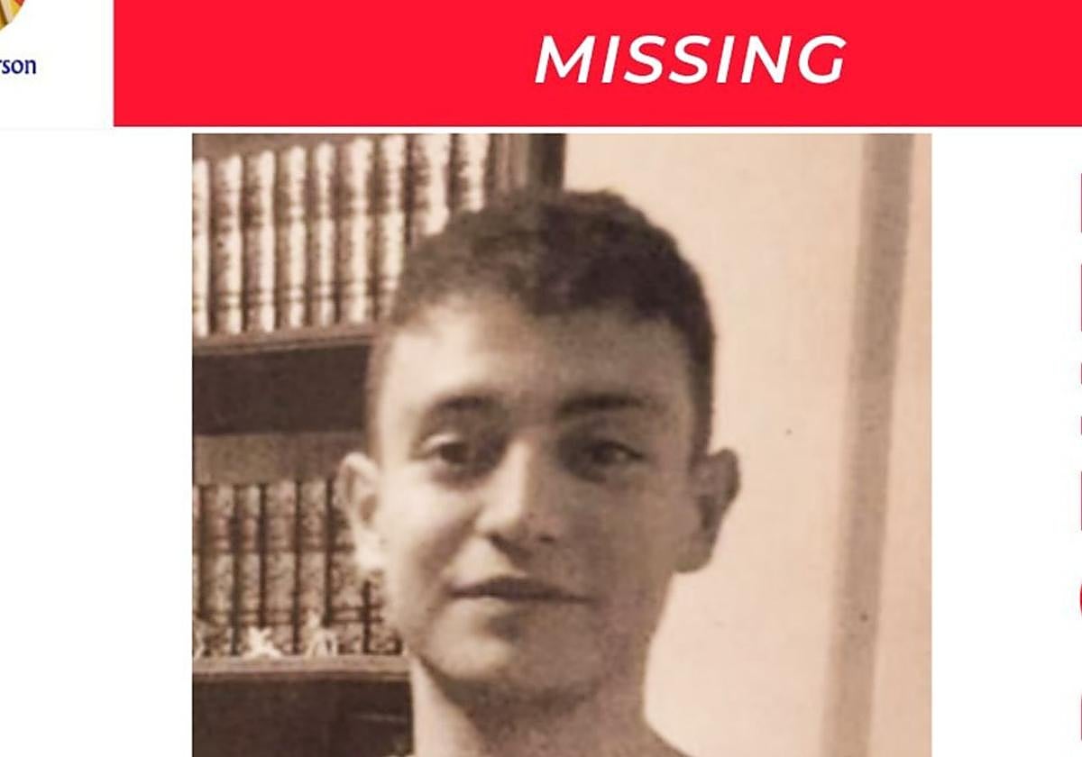 Joven desaparecido al que buscan en Burgos.