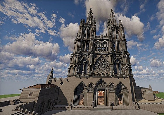 La Catedral de Burgos en Minecraft.