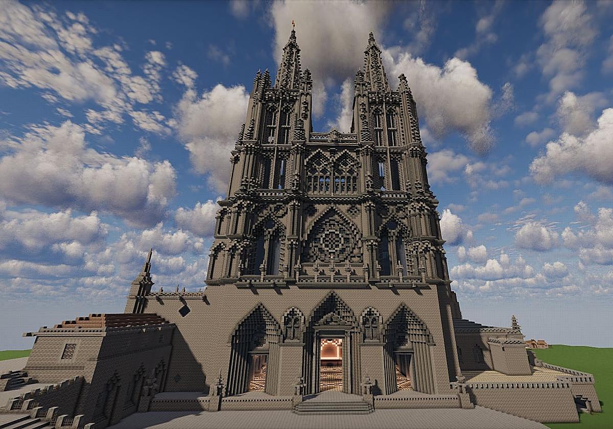 La Catedral de Burgos en Minecraft.