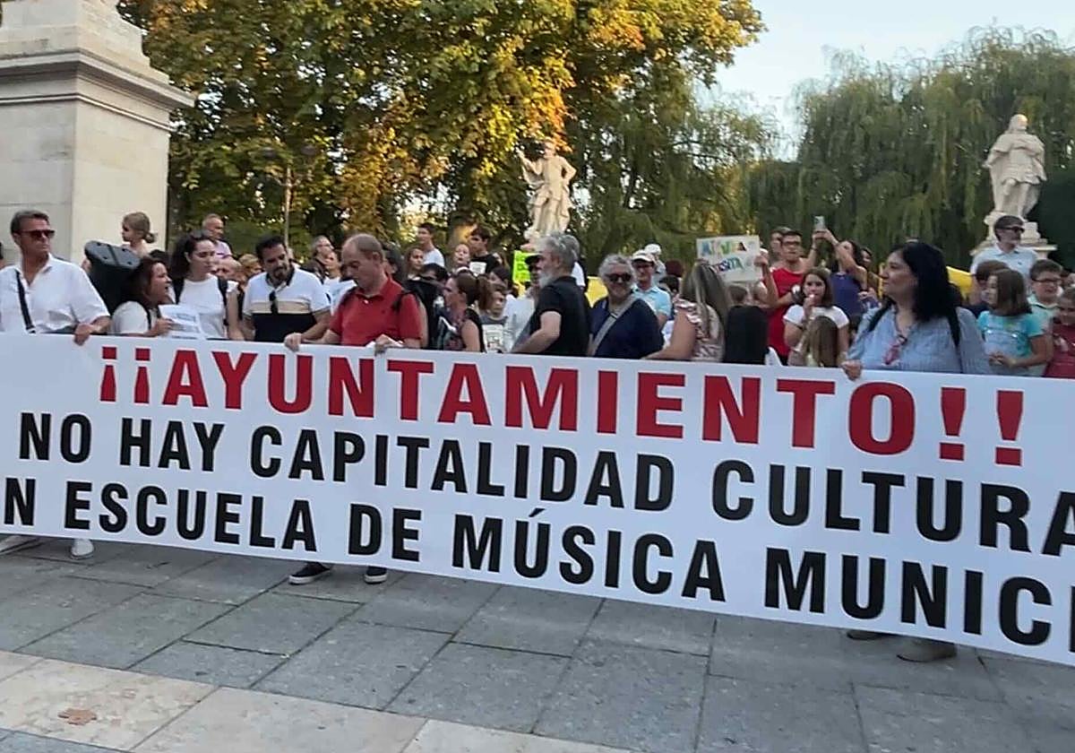 Manifestación de la Escuela de Música.