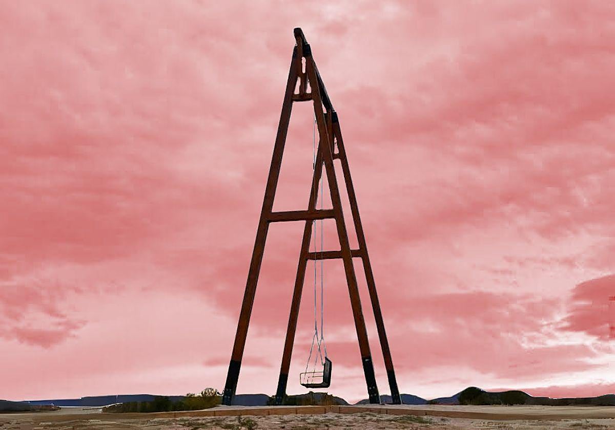 Imagen editada del gran columpio de Santocildes