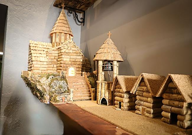 Maqueta elaborada por Malkhazi, ubicada en el bar burgalés