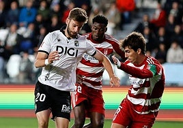 Mario González, en el partido frente al Granada CF.