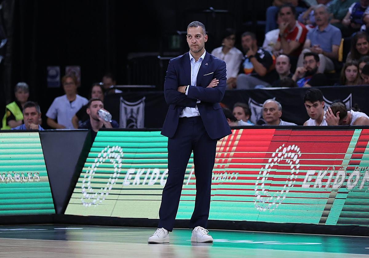 Bruno Savignani durante el encuentro en Bilbao.