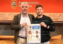 Carlos Niño y el presidente de la Asociación, Luis Pérez, en la presentación de la jornada.