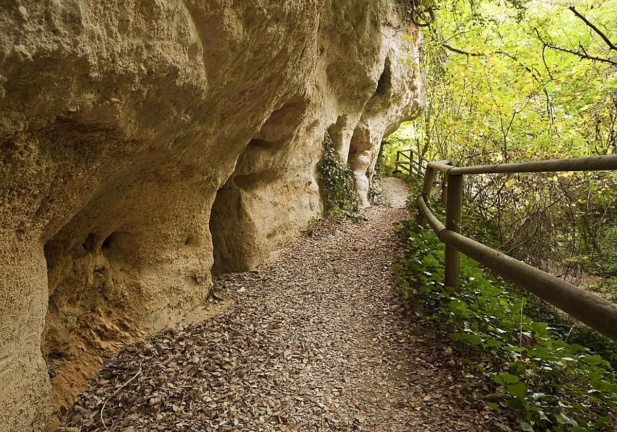 Paisaje de las Cuevas de los Portugueses en Trespaderne.