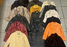 Abrigos recuperados por la Policía Nacional