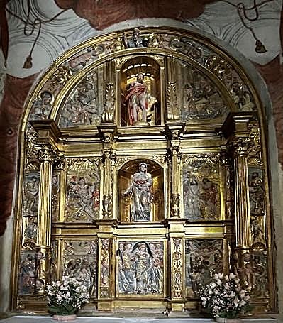 Retablo de San Juan Bautista y a Santa Laura de la parroquia de Castrillo Mota de Judíos.