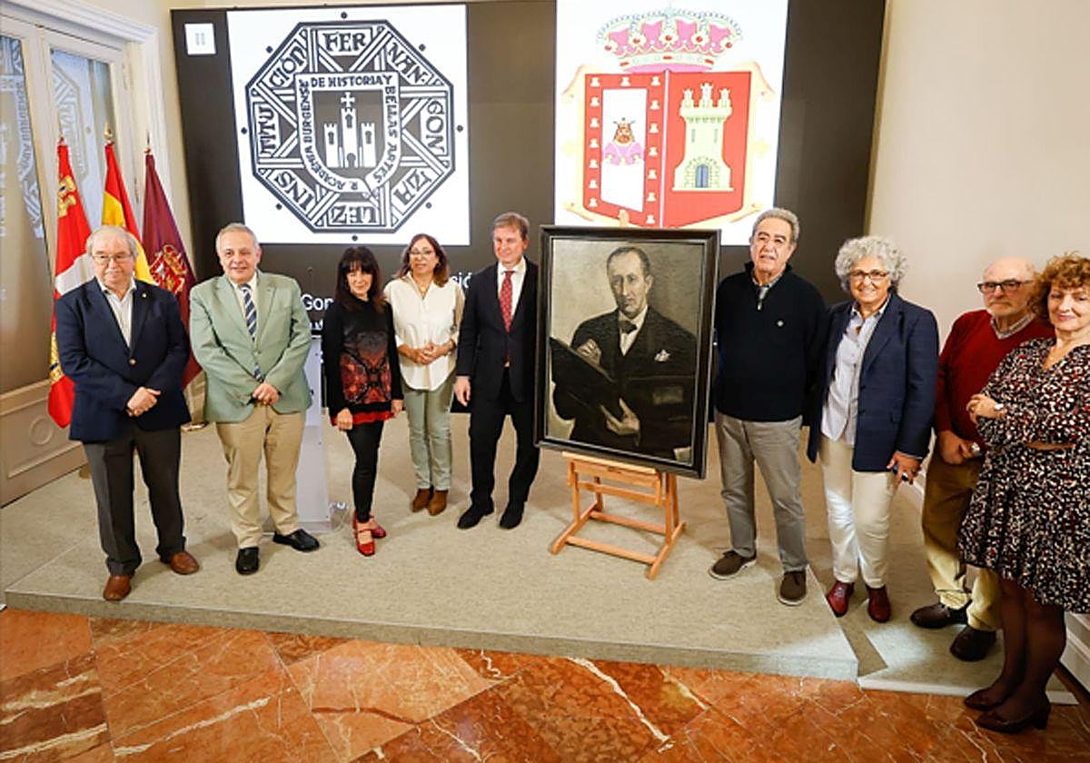 Imágenes de la donación del retrato de Don Gonzalo Díez de la Lastra.
